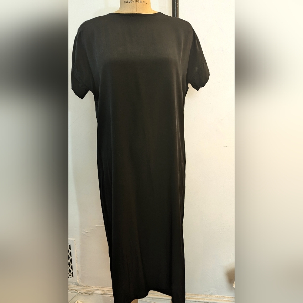 Elizabeth Suzann original silk Georgia midi dress Black